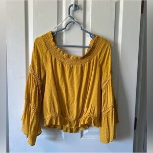 Lulu’s Sunny Story Off the Shoulder Smocked Top